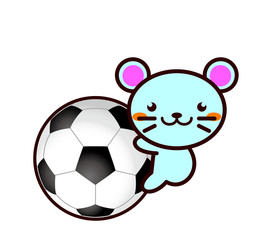サッカーと動物シリーズ