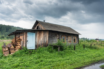Old Russian house in a small village