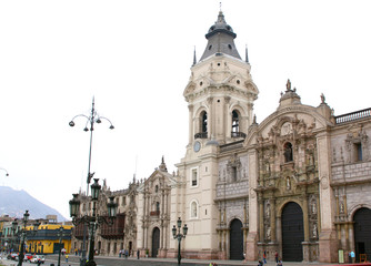 Fototapeta na wymiar Cathedral of Lima, Peru