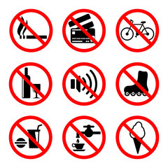 Prohibiting signs set