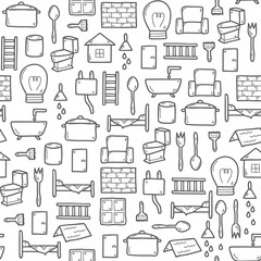 Seamless home remodeling background