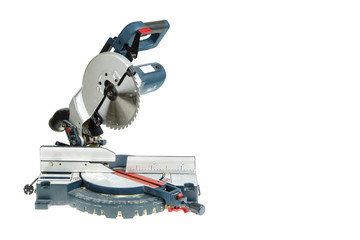 Mitre saw isolated top view