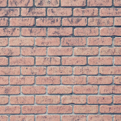 Vintage style old red brick wall background and texture