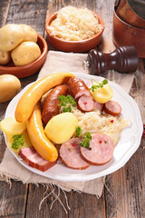 sauerkraut with cabbage and meats