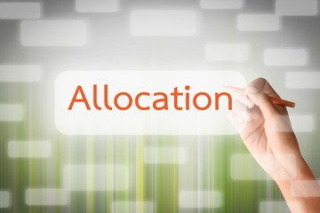 Human hand write on the screen