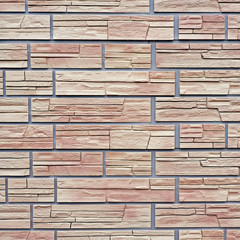 Decorative stone artificial covering in the form of bricks.