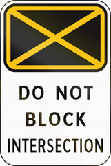 Road sign in the Philippines - Do Not Block Intersection