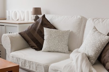 White cosy sofa