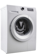 Isolated washing machine on a white background