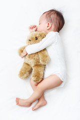 My Best Friend, Baby sleeping with her teddy bear 