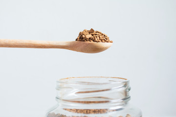 Instant coffee and a spoon