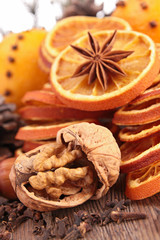 dried orange, anise and walnut