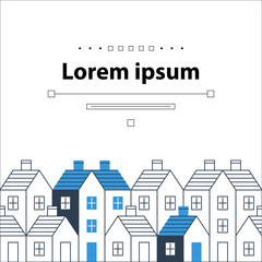 Naklejka premium Real estate. Report cover. Invitation template.