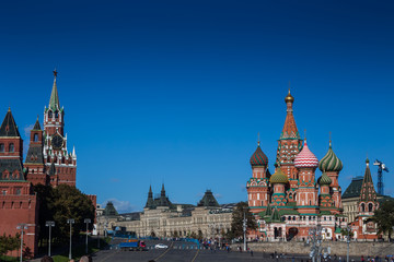 Naklejka premium Moscow,Russia,Red square,view of St. Basil's Cathedral