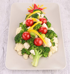 vegetable christmas tree
