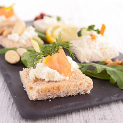 finger food, assorted canapes