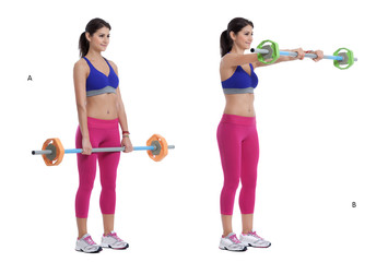 Barbell front raise
