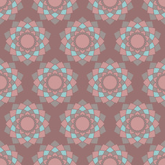 Ethnic mandalas geometric seamless pattern