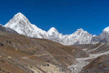 Pumori mountain peak, Everest region