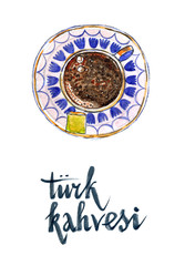 Obraz na płótnie Canvas Turkish coffee and delight