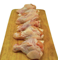 Raw chicken legs isolated on white