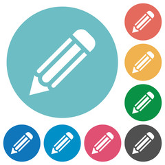 Flat pencil icons