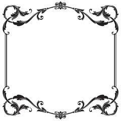 Premium Gold vintage baroque frame scroll ornament engraving border floral retro pattern antique style acanthus foliage swirl decorative design element filigree calligraphy  © yanushkov