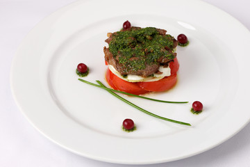 meat salad on a plate
