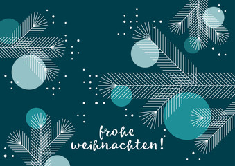 Weihnachtsgru&szlig;, geometrisches Design, nachtblau
