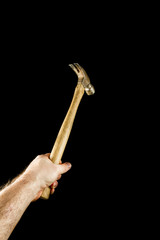 Arm holding a hammer