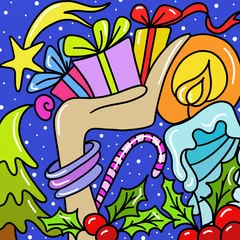 Tuinposter Klassiek abstract abstract Christmas