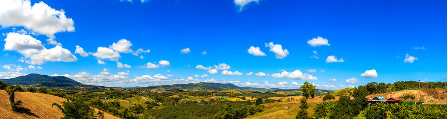 Fototapeta na wymiar panorama with mountain and sky