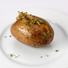 Baked potato with bacon