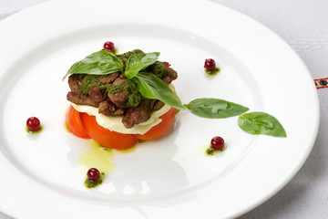 meat salad on a plate