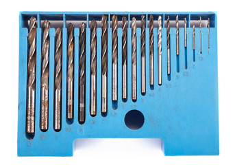 Drill bit set in box