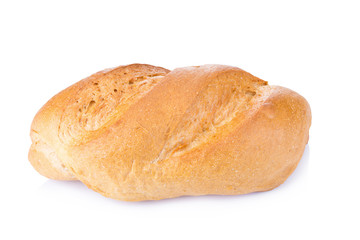 Tradtional homemade bread on white background