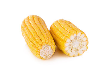 Corn on white background