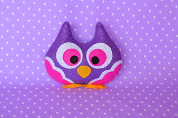 Felt owl handmade 