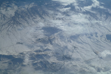 Fototapeta premium sky view of cloudscape and earth