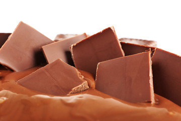 Chocolate isolated on white