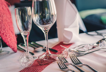 Tischdekoration für Hochzeit