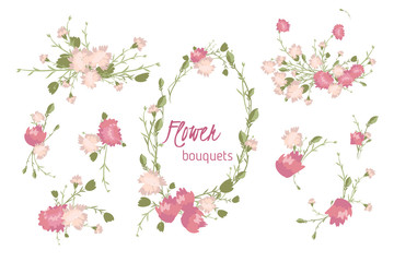 Floral carnation retro vintage background