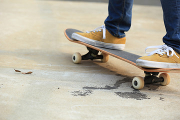 skateboarding at skatepark