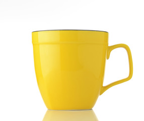 Yellow Mug /  High resolution image of yellow  mug on white background shot in studio