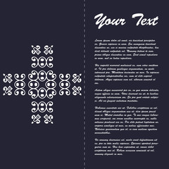 Vintage style brochure template design with modern art eastern elements and ornament, pages layouts in color, classic colors and creative solutions for design and decoration - postcard, menus and more