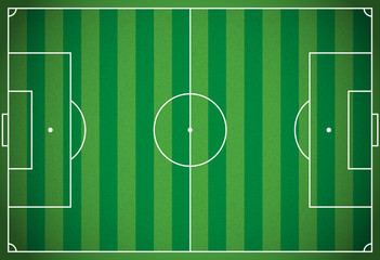 Realistic Football - Soccer Field Illustration