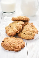 Cereal cookies and milk