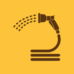 The spray gun icon. Irrigation and watering symbol. Flat