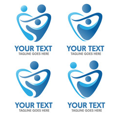 family care logo set