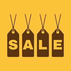 The label with an inscription sale icon. Discount symbol. Flat